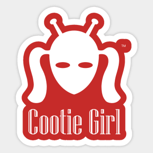 Cootie Girl   white Sticker